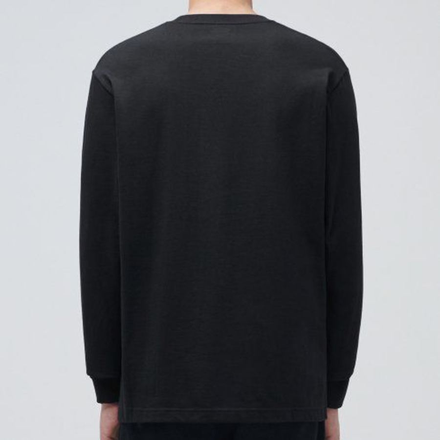 Cooltandard Crew Neck Long Sleeve T-shirt [Black]