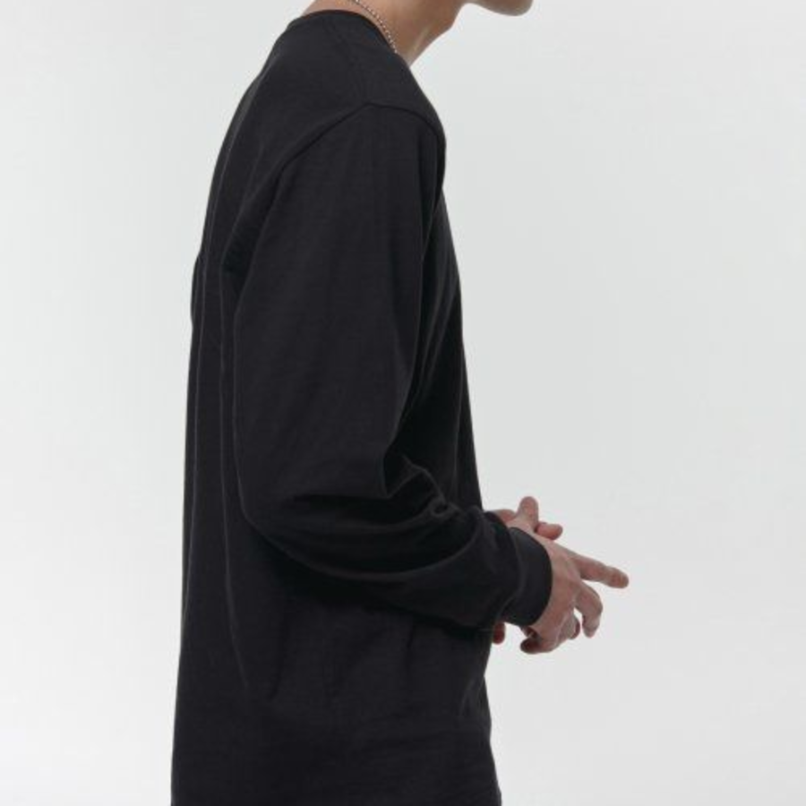Cooltandard Crew Neck Long Sleeve T-shirt [Black]