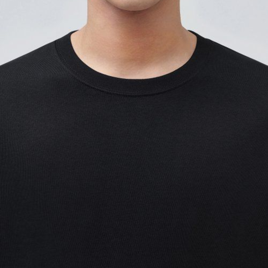 Cooltandard Crew Neck Long Sleeve T-shirt [Black]