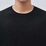Cooltandard Crew Neck Long Sleeve T-shirt [Black]
