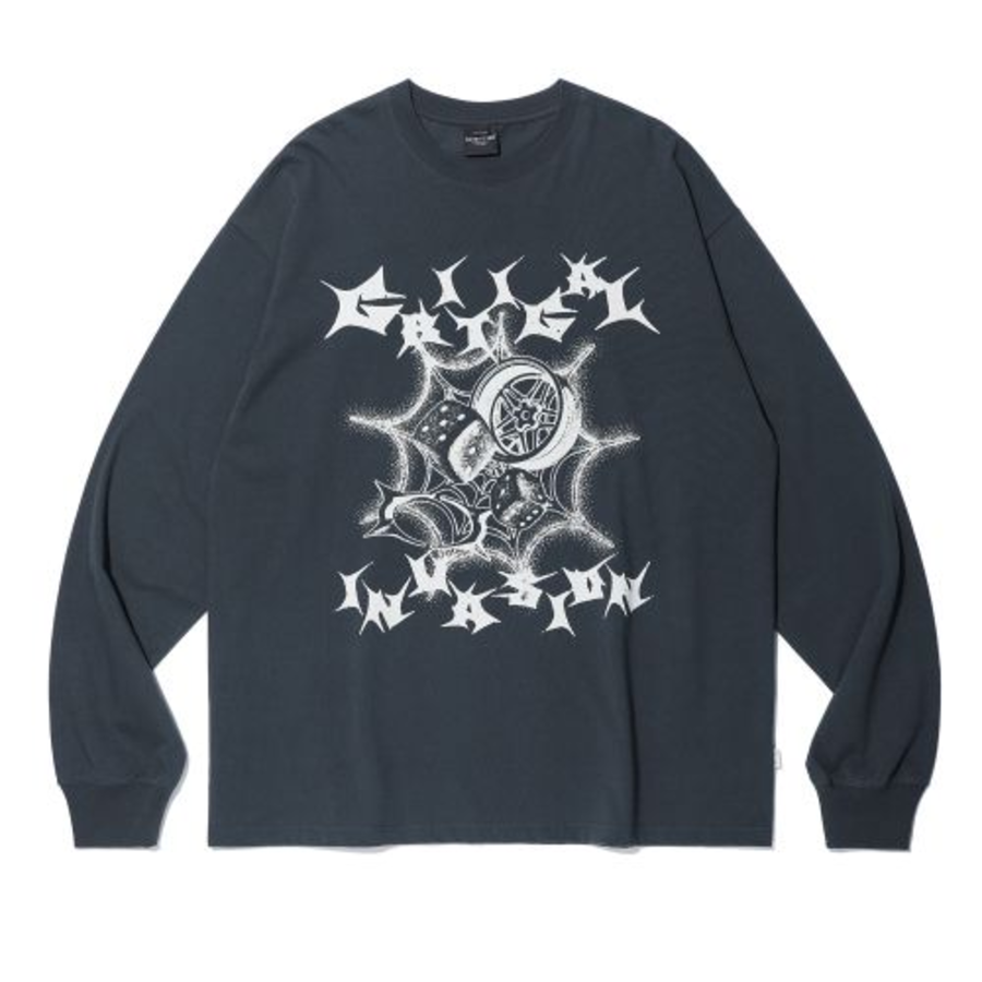 CRITICAL INVASION Long Sleeve T-shirt [Charcoal Gray]