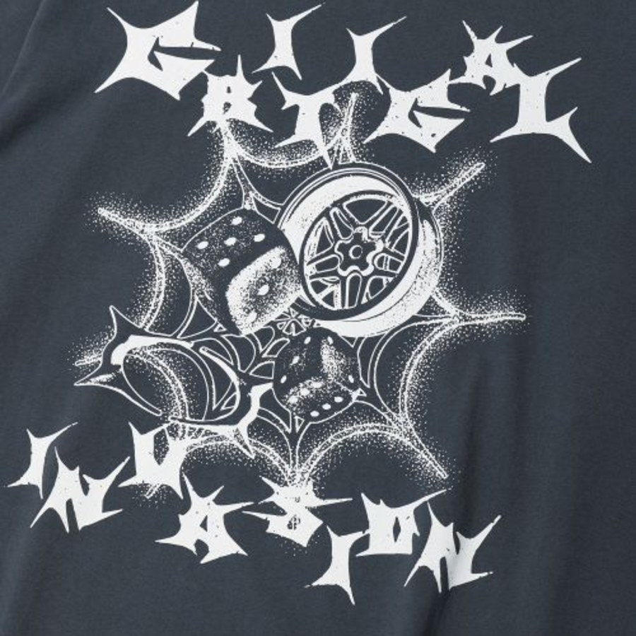 CRITICAL INVASION Long Sleeve T-shirt [Charcoal Gray]