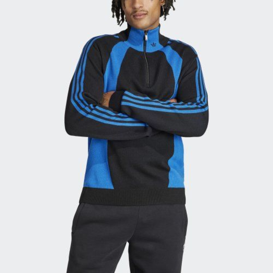 Adidas Quarter Zip Jumper [Black:Blue] – IR7127