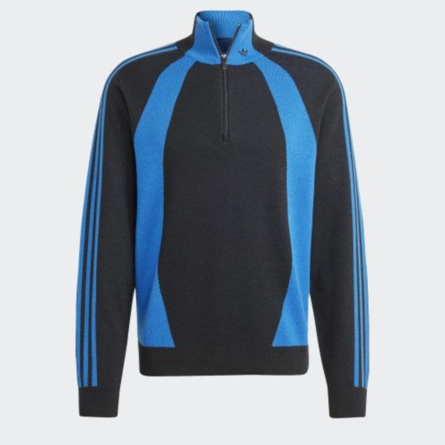Adidas Quarter Zip Jumper [Black:Blue] – IR7127