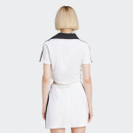 Adidas Adicolor Football Jacquard V-Neck Crop Polo Shirt