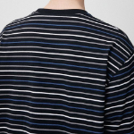 Musinsa Standard Multi Stripe Relaxed Short Sleeve T-shirt 1 [Black/Blue]