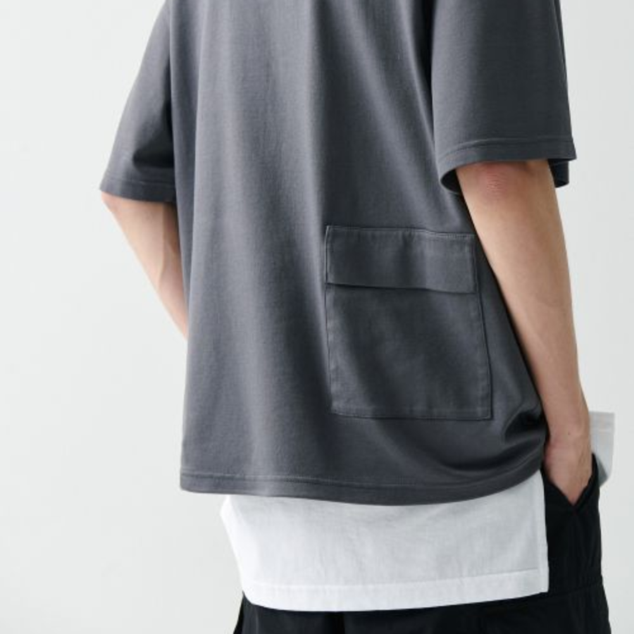 Musinsa Standard City Leisure Oversized Glasses Pocket T-shirt [Gray]