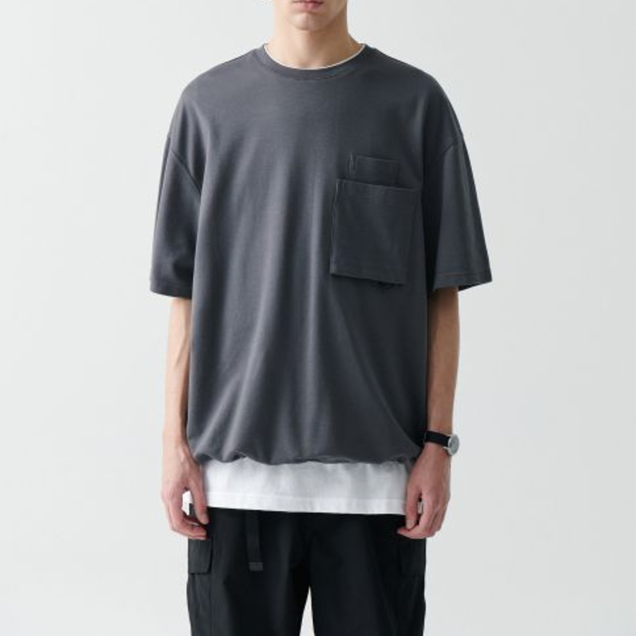 Musinsa Standard City Leisure Oversized Glasses Pocket T-shirt [Gray]