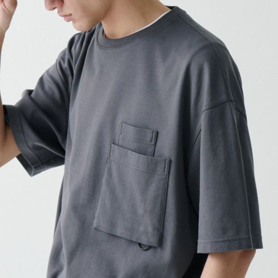 Musinsa Standard City Leisure Oversized Glasses Pocket T-shirt [Gray]