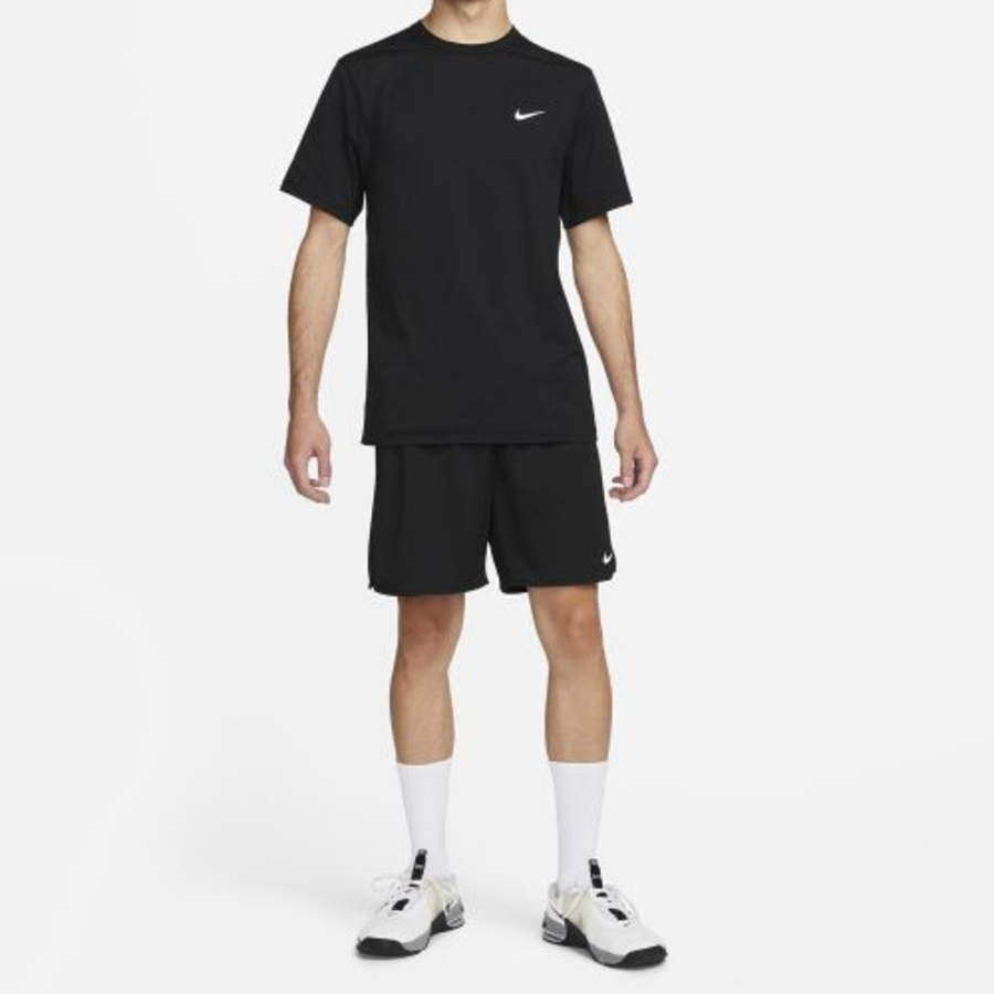 Nike Dri-FIT UV Hyverse Short Sleeve Fitness Top M [Black/White] — DV9840-010
