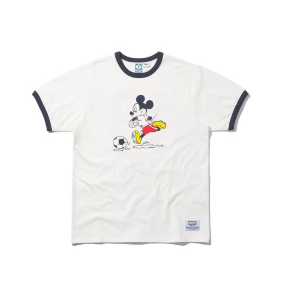 Heavyweight Soccer Mickey Ringer T-shirt [Off White]