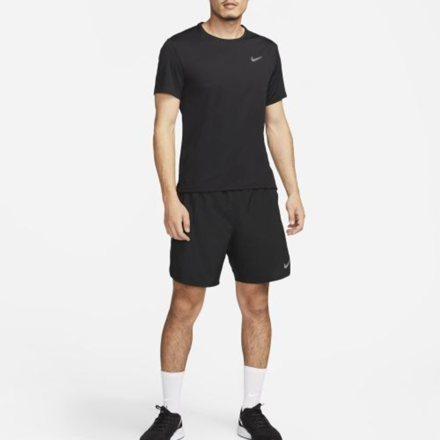Nike Dri-FIT UV Mylar Short Sleeve Running Top M [Black] — DV9316-010