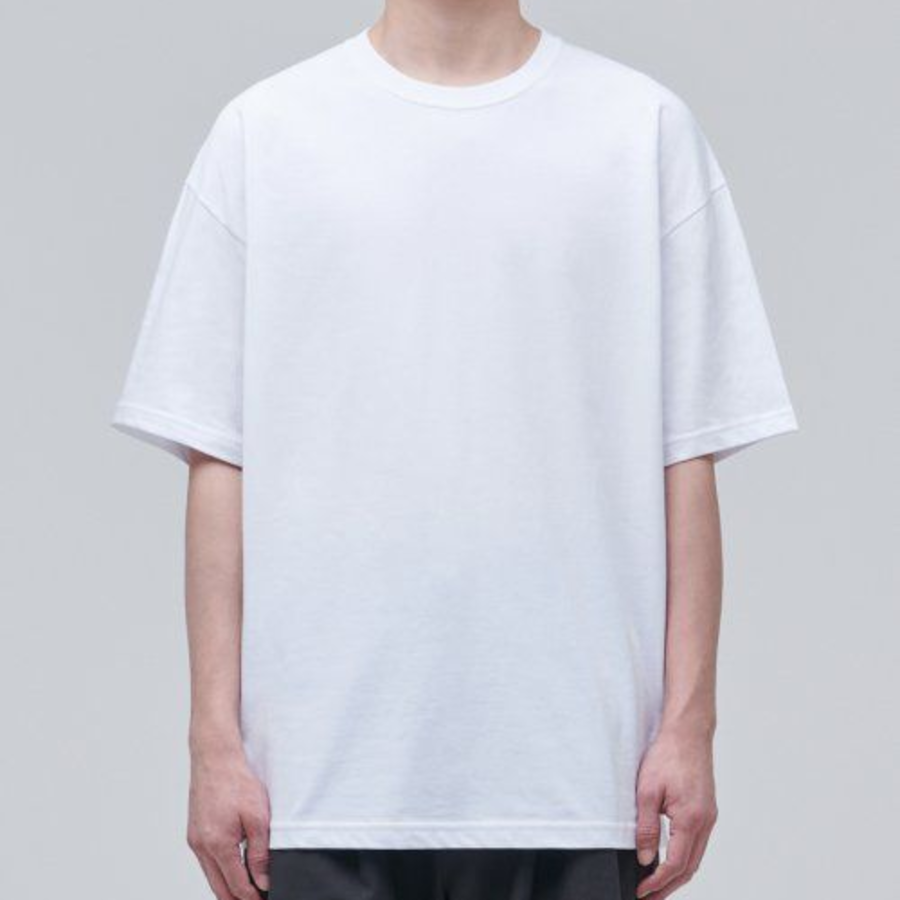 Cooltandard Oversized Crew Neck Short Sleeve T-shirt [White]