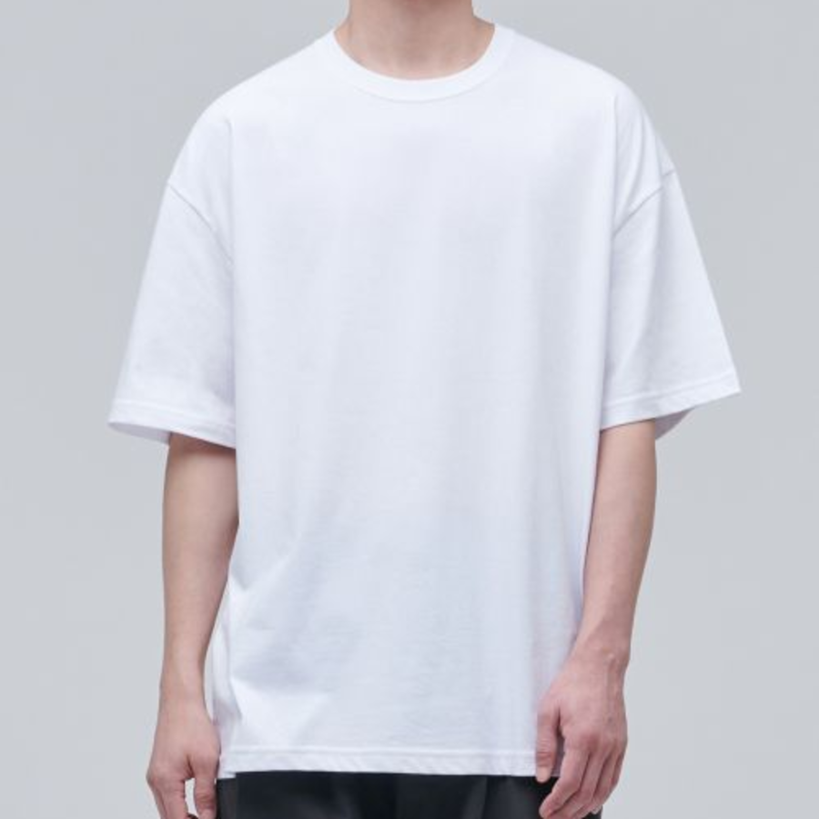 Cooltandard Oversized Crew Neck Short Sleeve T-shirt [White]