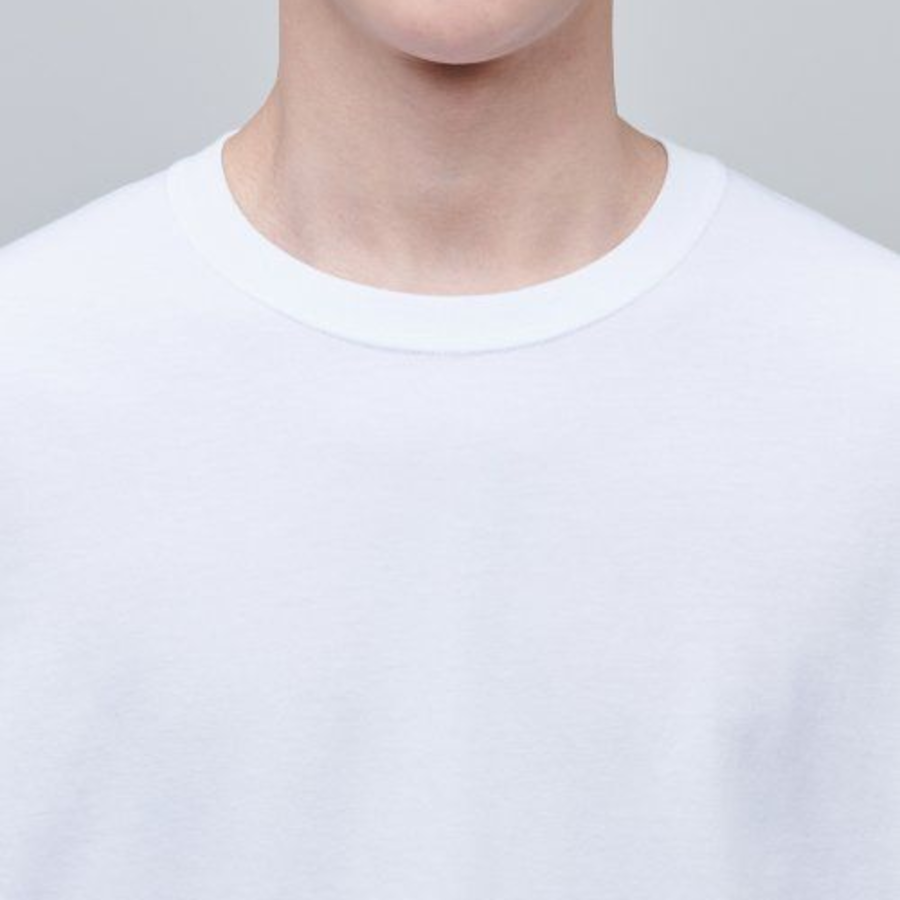 Cooltandard Oversized Crew Neck Short Sleeve T-shirt [White]