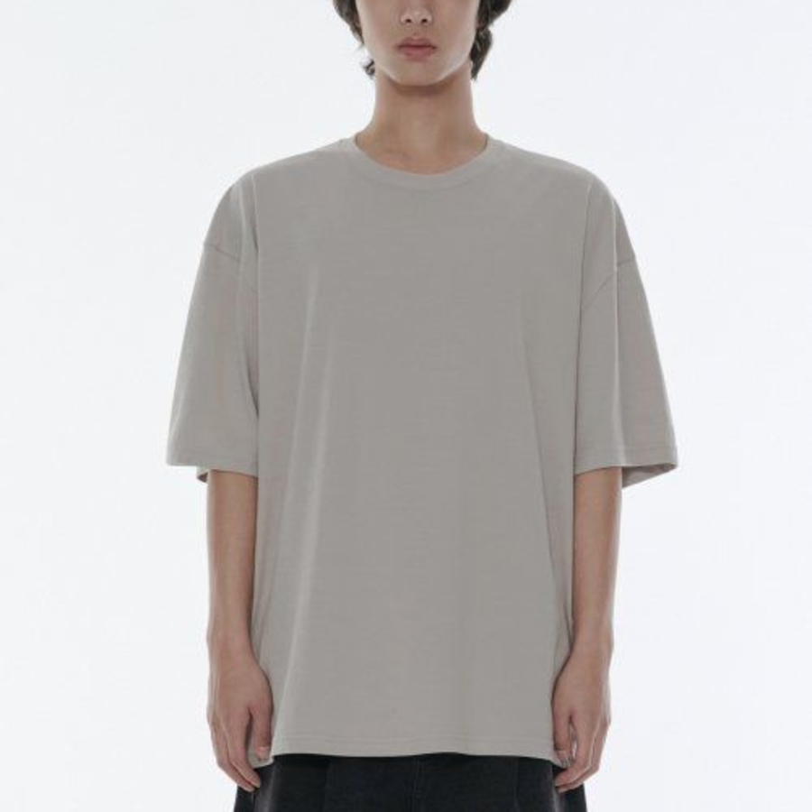 Cooltandard Oversized Crew Neck Short Sleeve T-shirt [Mushroom]