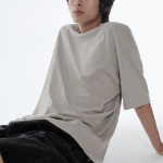 Cooltandard Oversized Crew Neck Short Sleeve T-shirt [Mushroom]