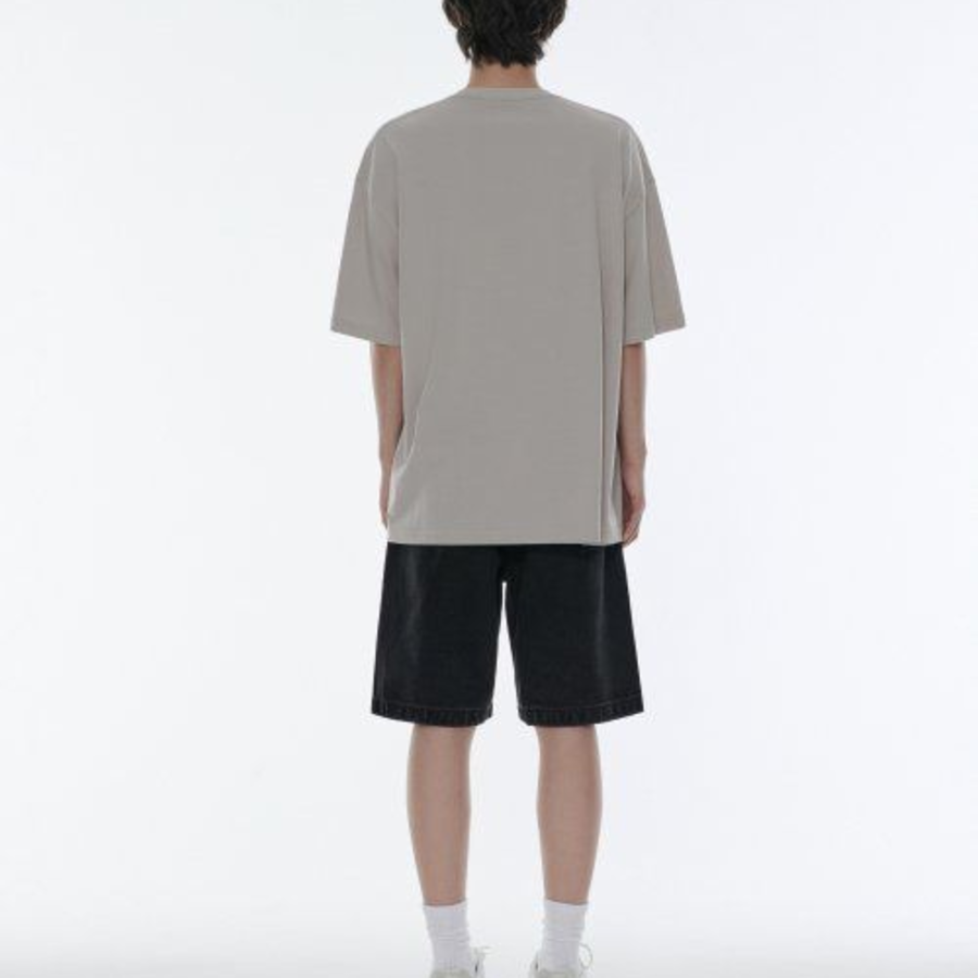 Cooltandard Oversized Crew Neck Short Sleeve T-shirt [Mushroom]