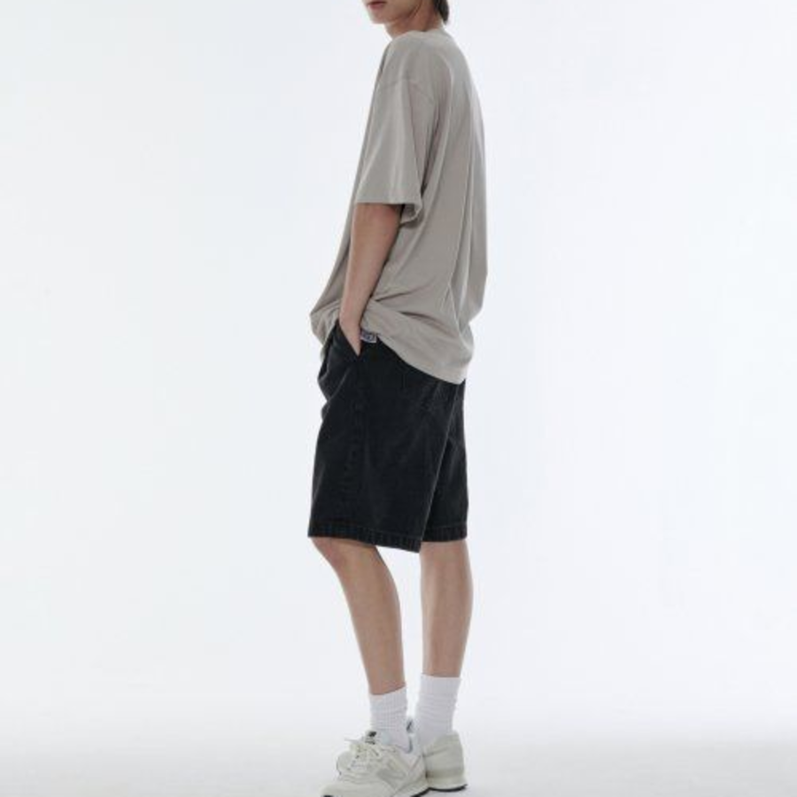 Cooltandard Oversized Crew Neck Short Sleeve T-shirt [Mushroom]