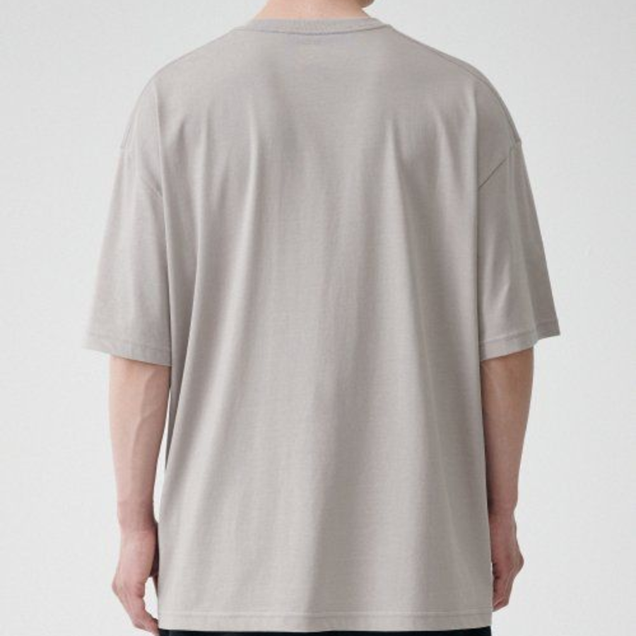 Cooltandard Oversized Crew Neck Short Sleeve T-shirt [Mushroom]