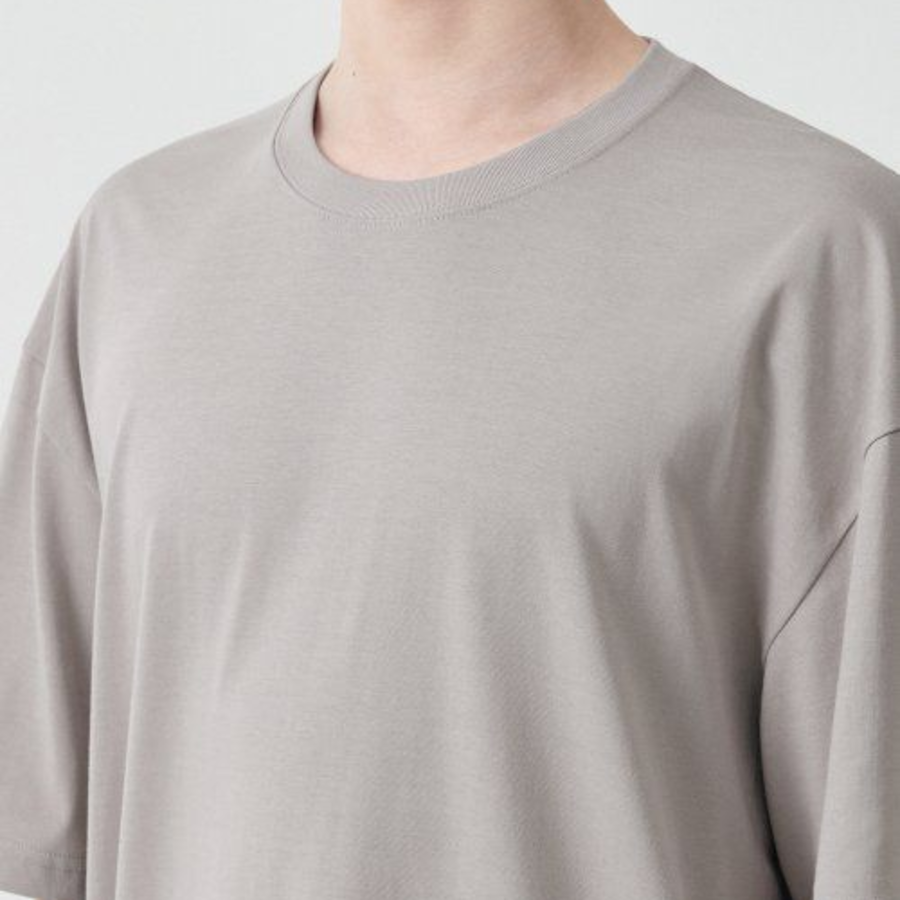Cooltandard Oversized Crew Neck Short Sleeve T-shirt [Mushroom]