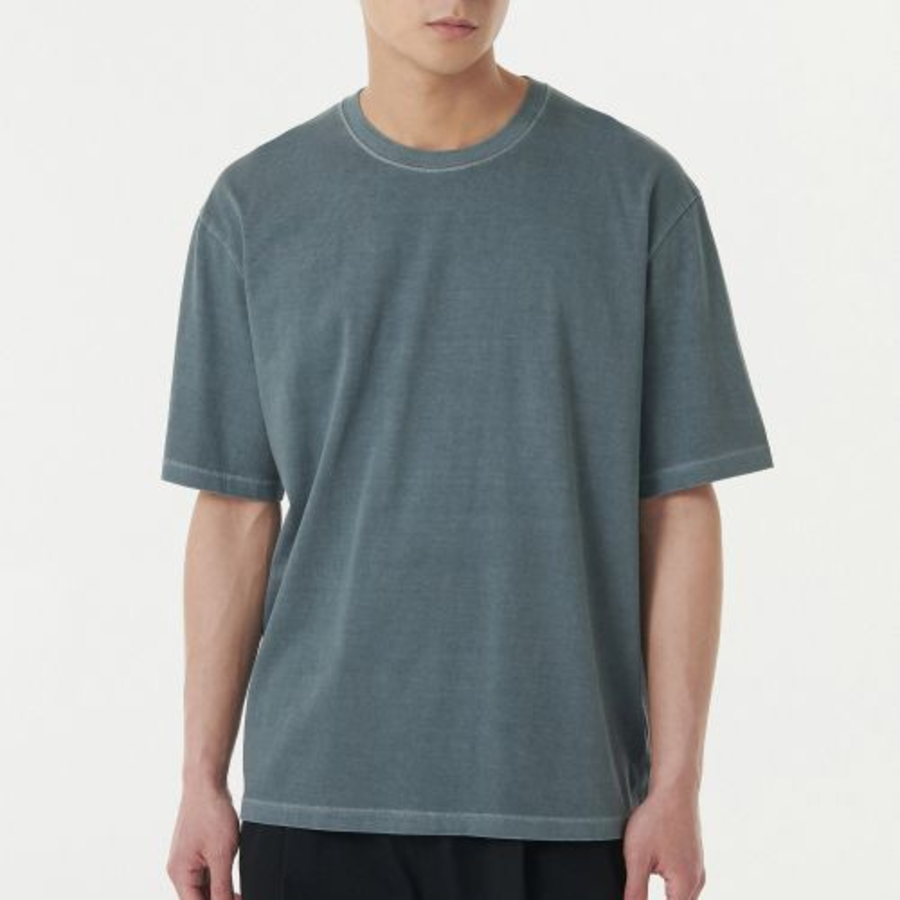 Pigment Relaxed Crew Neck T-shirt [Peacock Blue]