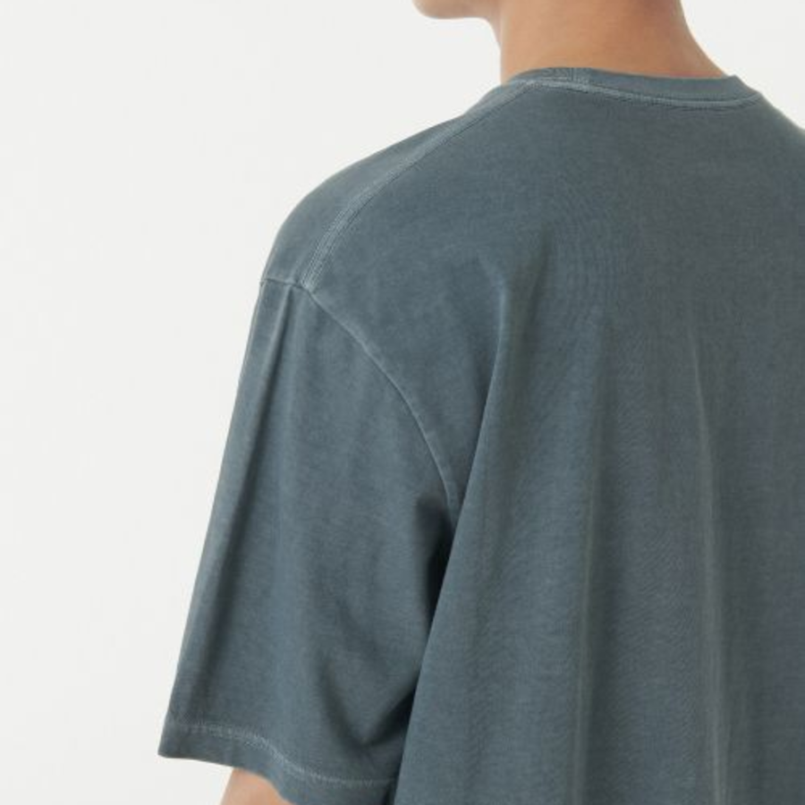 Pigment Relaxed Crew Neck T-shirt [Peacock Blue]