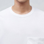 Relax Fit Crew Neck Pocket Short Sleeve T-shirt [White]