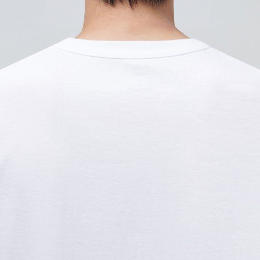 Relax Fit Crew Neck Pocket Short Sleeve T-shirt [White]