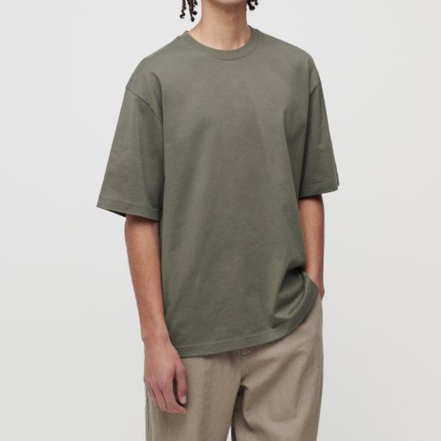 Heavyweight Relaxed Crew Neck Short Sleeve T-shirt [Dusty Khaki]