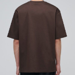 [Premium] Silket Relaxed Fit Crew Neck Short Sleeve T-shirt [Dark Brown]