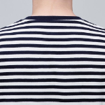 Stripe Relaxed Crew Neck Short Sleeve T-shirt [Black]