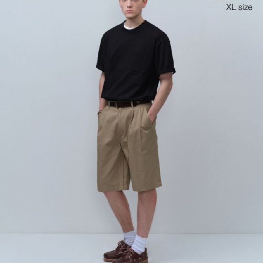 Heavyweight Relaxed Crew Neck Pocket T-shirt [Black]