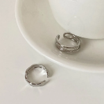 Серебряное кольцо-дво́йка на указательный палец