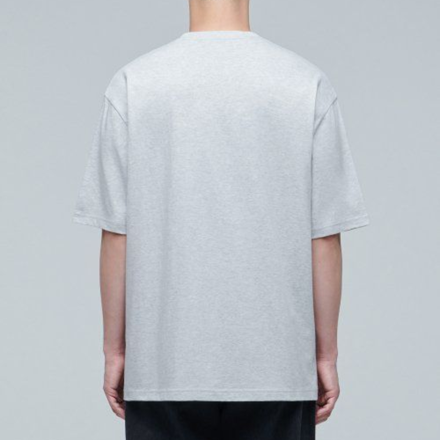Relaxed Fit Crew Neck Short Sleeve T-shirt 2 [Light Gray]
