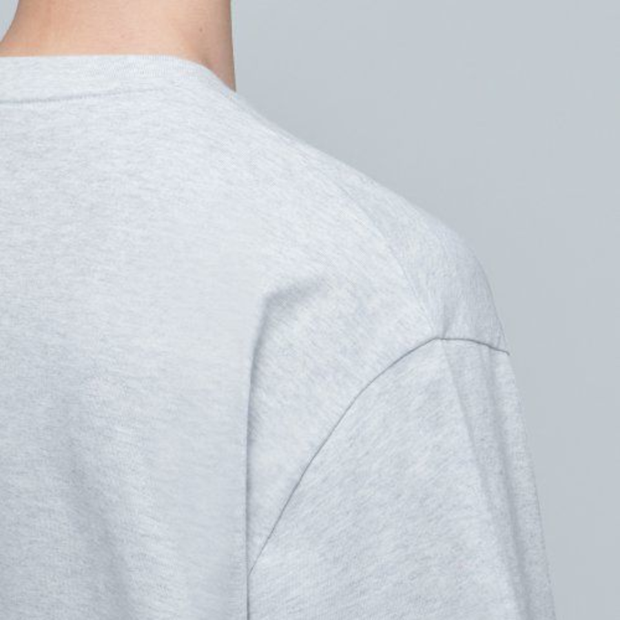 Relaxed Fit Crew Neck Short Sleeve T-shirt 2 [Light Gray]
