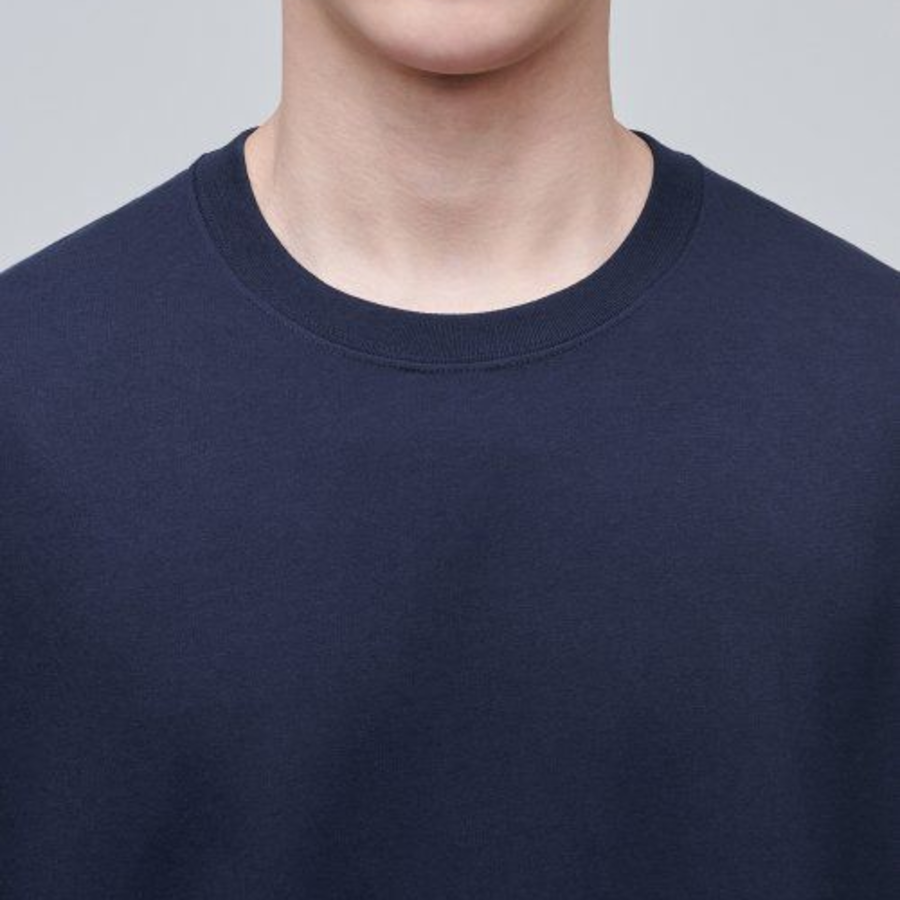 Cooltandard Oversized Crew Neck Short Sleeve T-shirt [Navy]