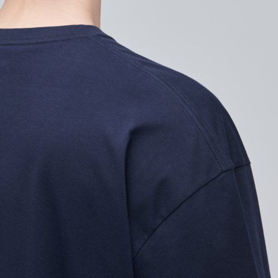 Cooltandard Oversized Crew Neck Short Sleeve T-shirt [Navy]