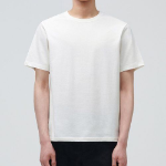 Basic Crew Neck Short Sleeve T-shirt [Cream]