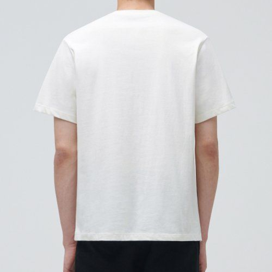 Basic Crew Neck Short Sleeve T-shirt [Cream]