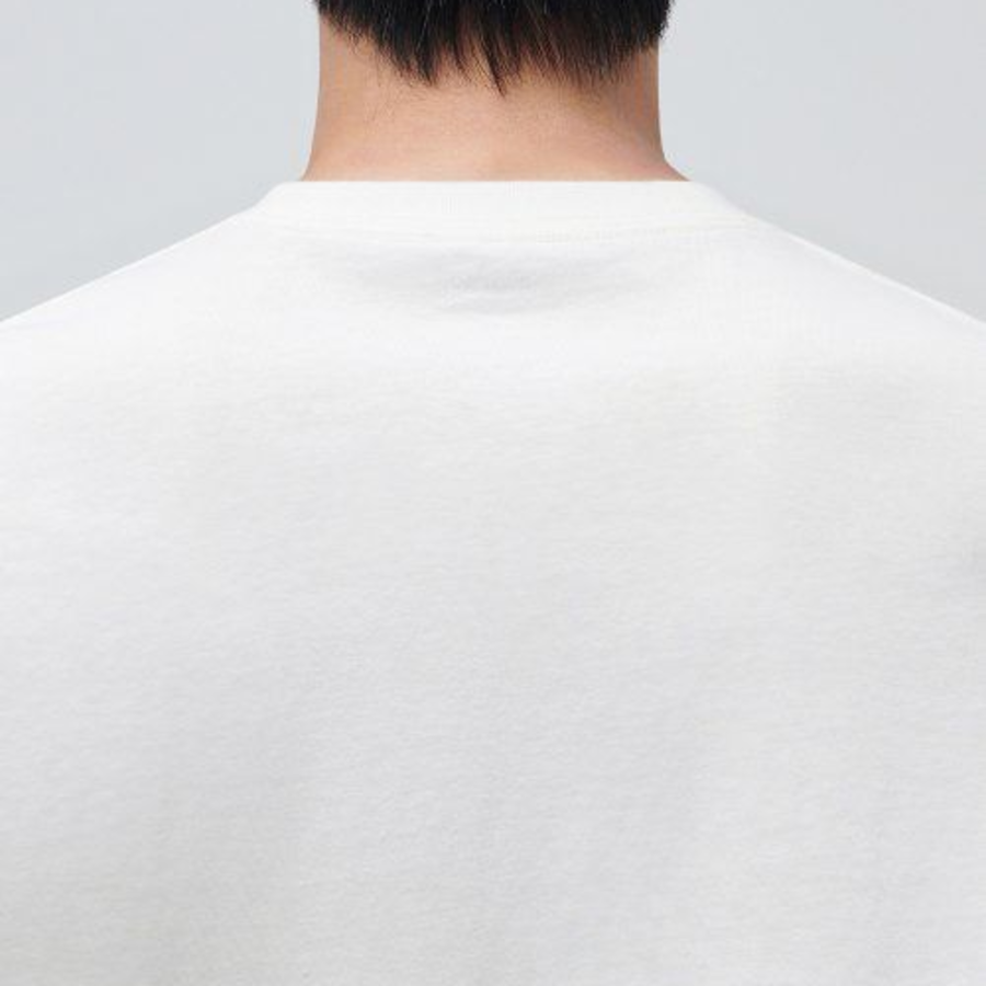 Basic Crew Neck Short Sleeve T-shirt [Cream]