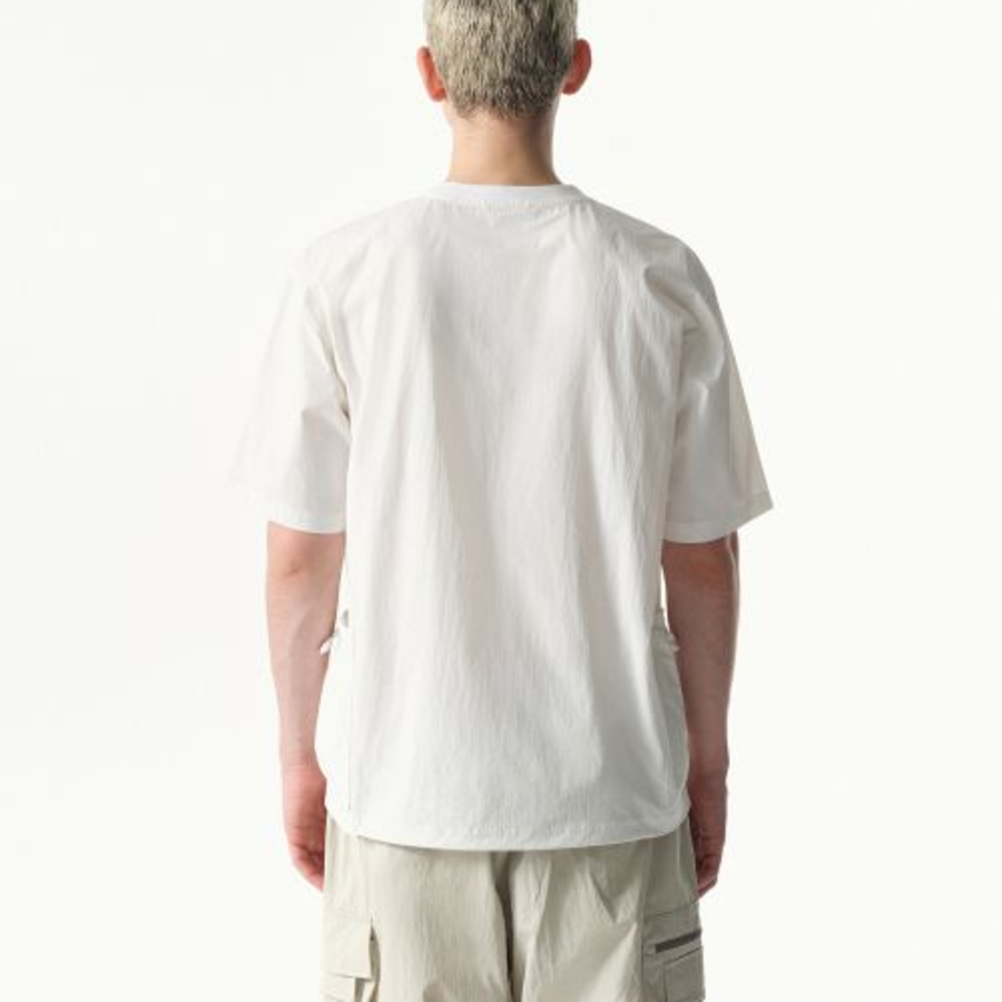 City Leisure Utility Mesh Pocket Woven T-shirt [White]