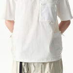 City Leisure Utility Mesh Pocket Woven T-shirt [White]