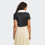 Adidas Adicolor Football Jacquard V-Neck Crop Polo Shirt