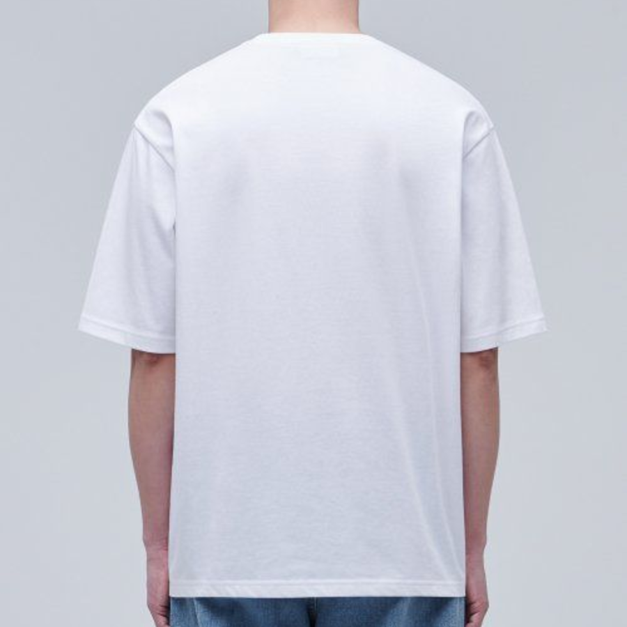 [GREEN] Recycled Relaxed Crew Neck Short Sleeve T-shirt [White]