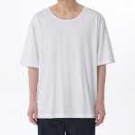 Relaxed CR Wide Scoop Neck T-shirt [White]