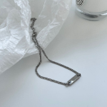 Браслет на ногу с миниатюрной подвеской-стиком из хирургической стали