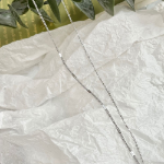 Браслет на ногу с двойной цепочкой из квадратных звеньев из хирургической стали