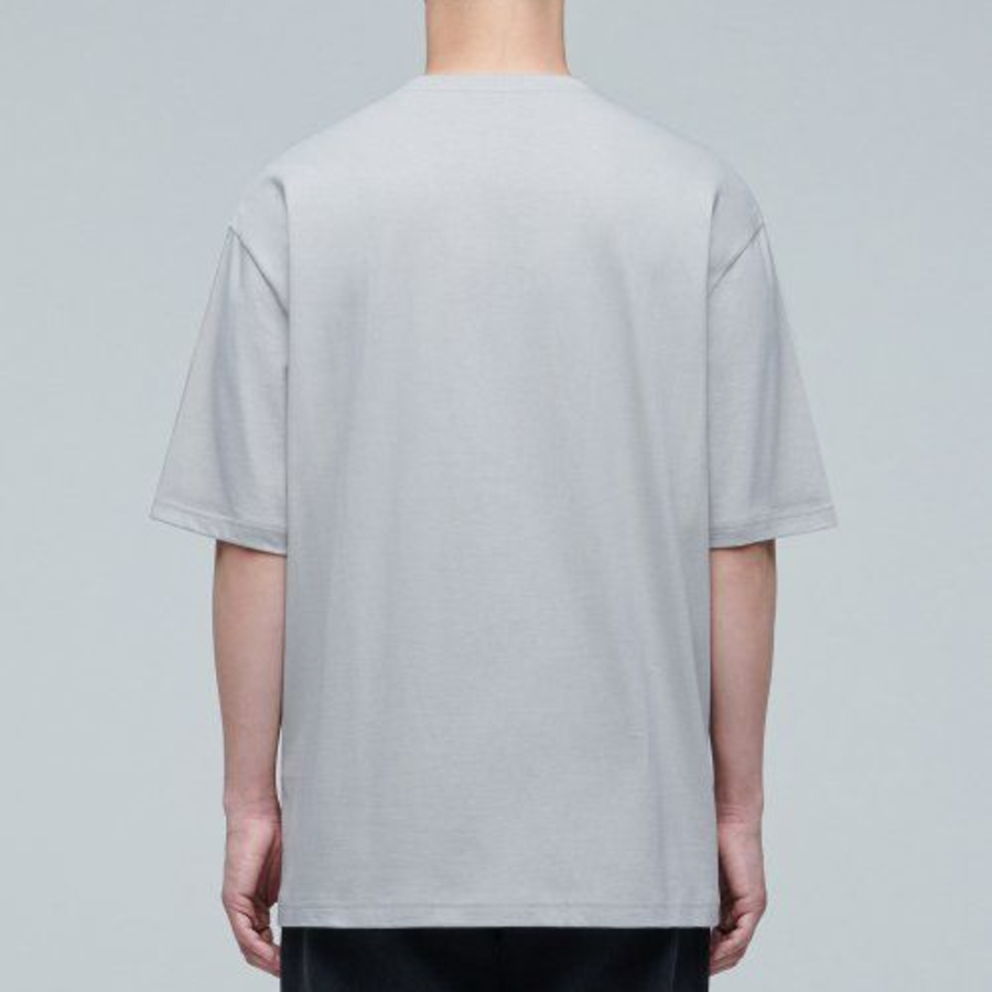 Relaxed Fit Crew Neck Short Sleeve T-shirt 2 [Light Gray]