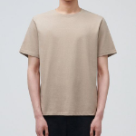 Basic Crew Neck Short Sleeve T-shirt [Beige]